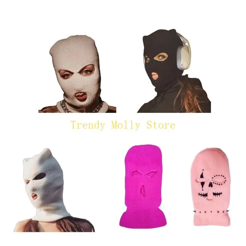 N5KB مخيف قبعة صغيرة محبوكة قبعة هالوين مخيف المسامير السارق كشر بالاكلافا قبعة زي حفلة تأثيري السارق قبعات الحفلات #2