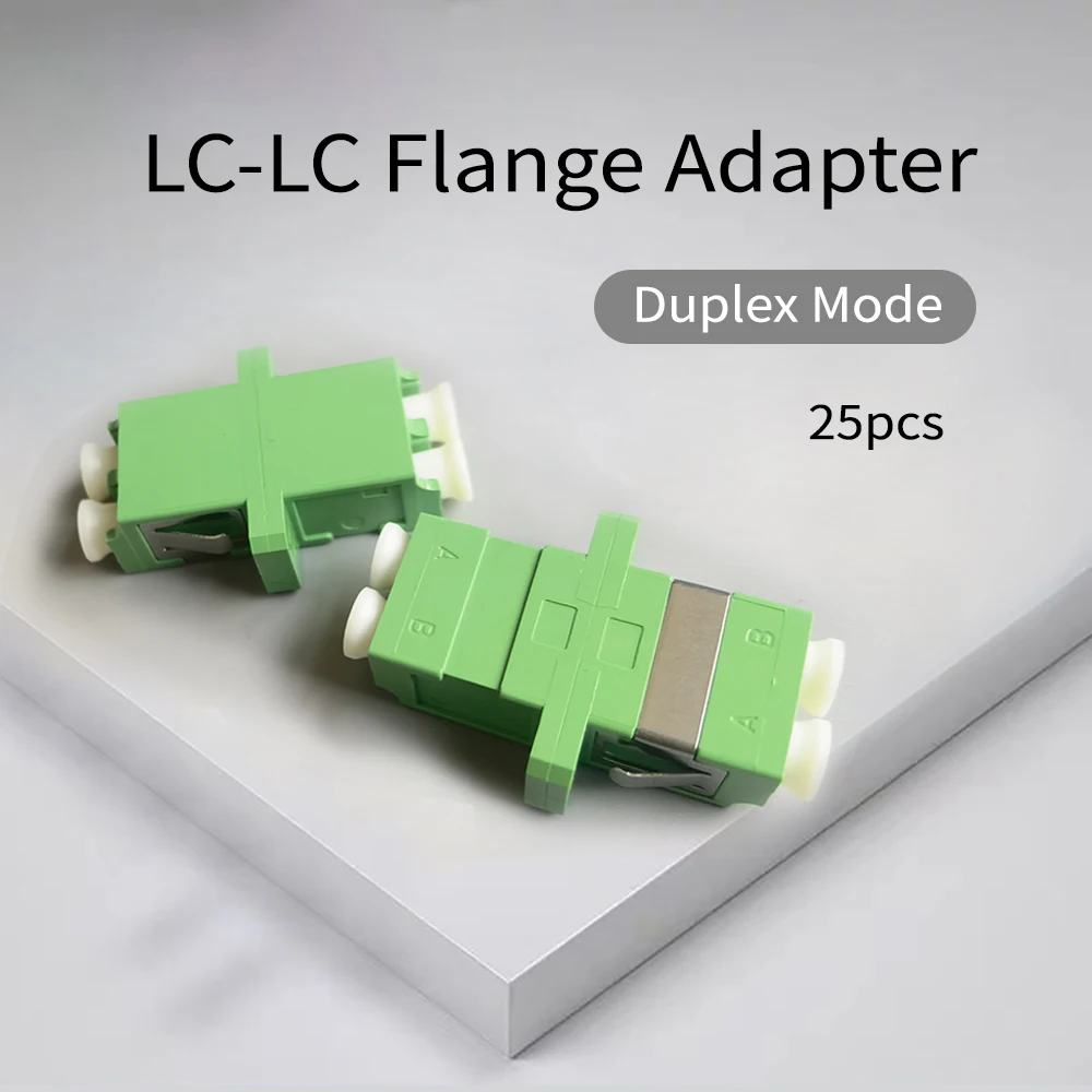 

25pcs Duplex Mode Fiber Optic Connectors LC-LC APC Fiber Optic Adapter APC Optical LC-LC optical fiber connector