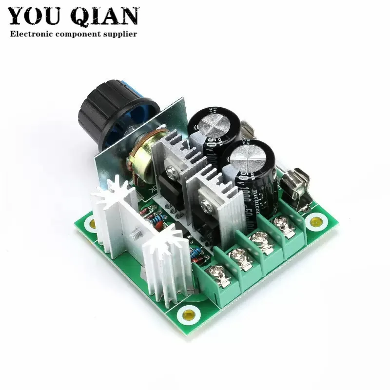 DC 12V 24V 30V 40V 13KHZ Auto PWM DC Motor Speed Regulator Governor Speed Controller Switch 10A 50V 1000uF
