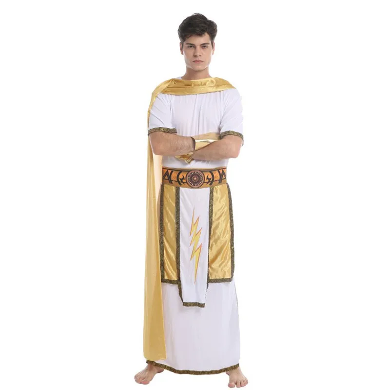 Disfraz del rey de Grecia Zeus para hombre, traje de Halloween, guerreros romanos, disfraces de Caesar, Carnaval, Purim, club nocturno, Bar, juego de rol, vestido de fiesta