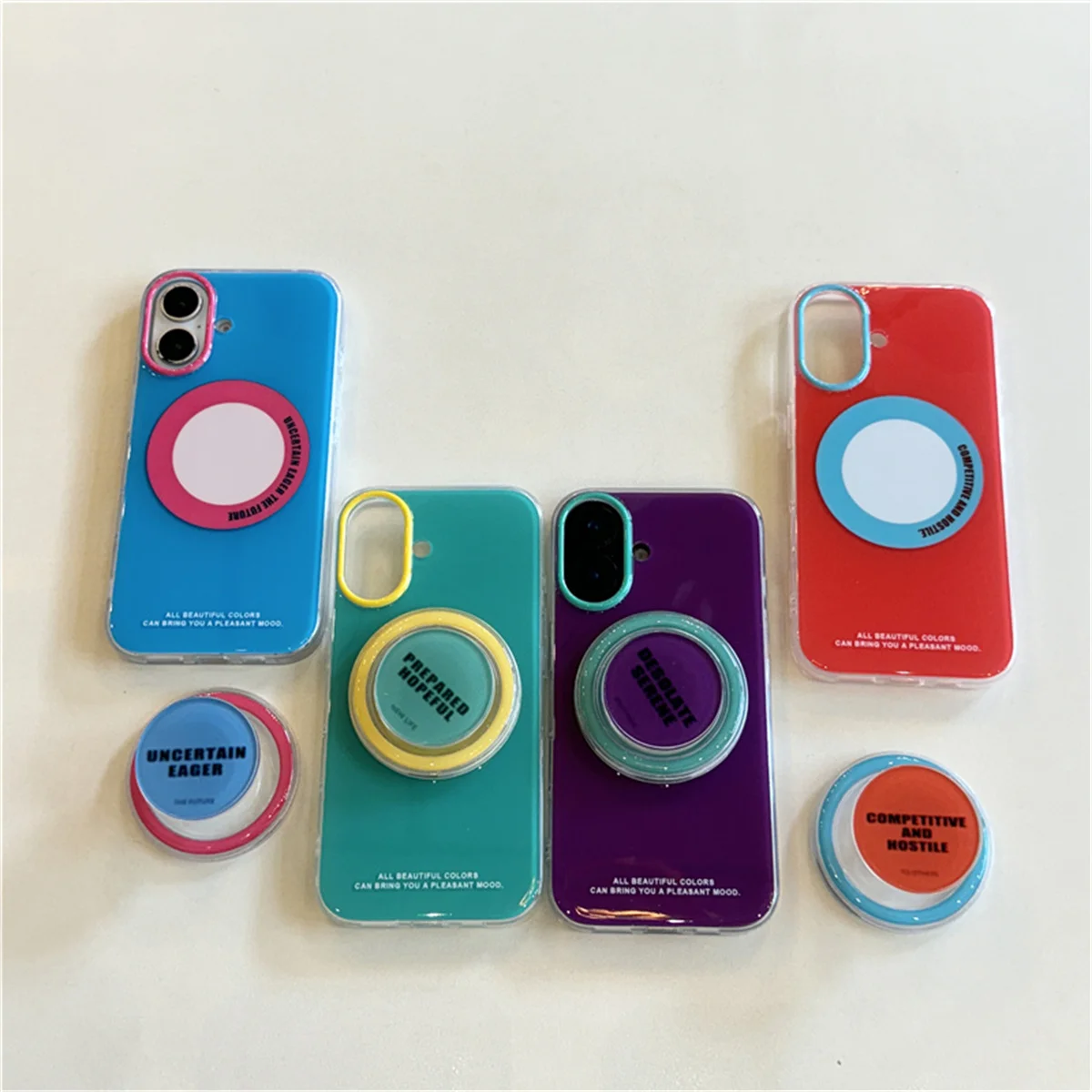 

Fashion Colorful Magnetic Phone Case For iPhone 16 Pro 15 14 13 Pro Max Cover with Stand Holder Shockproof Cases for Magsafe