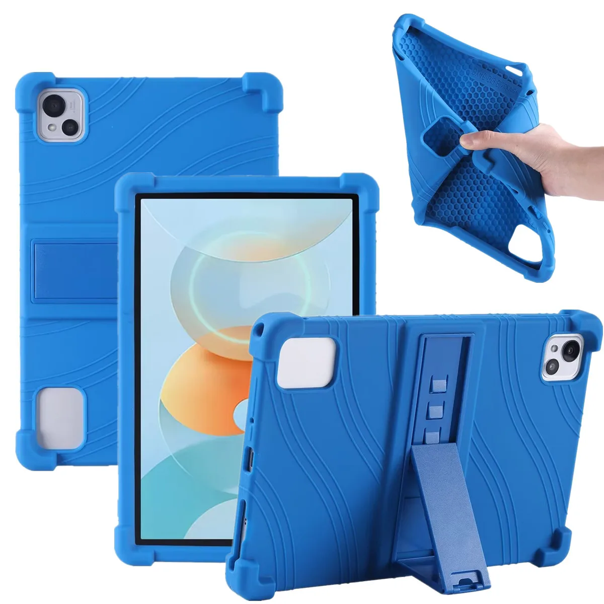 Soft Silicon Case for Blackview Tab12 Pro Tablet Case Full Body Cover Foldable Stand Protective Shell for Blackview Tab12 Tab13