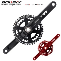 GOLDIX MTB Double Chainring 2X Aluminum Alloy 38-28T 36-26T 11/22S for 3 Bolt Direct Mount Crank