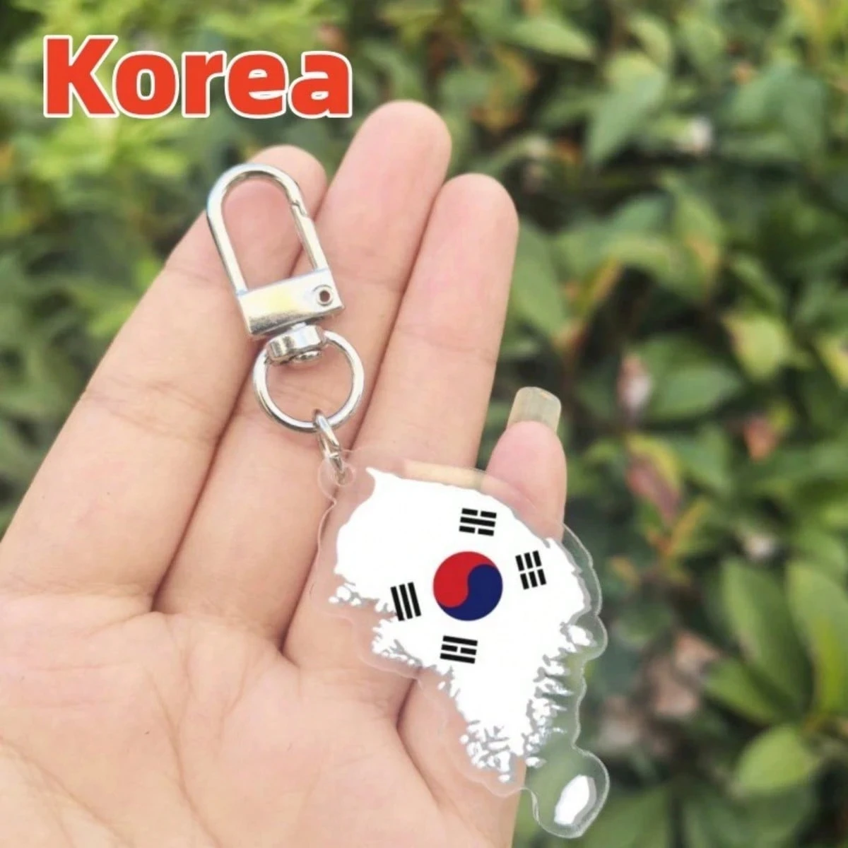 Acryl-Schlüsselanhänger mit südkoreanischer Flagge. Perfekt für Schlüssel, Taschen und Autozubehör. Niedlich, Gothic Y2K-Stil. Ideales kleines Geschenk. – Detail 5