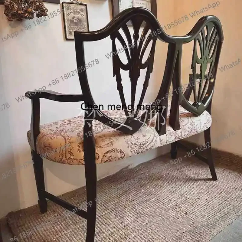 

Новинка: американский ретро-диван из массива дерева с резьбой, французский дизайн, двухместное кресло, мебель для демонстрационных залов, мебель для фотостудий, элитная мебель на заказ.