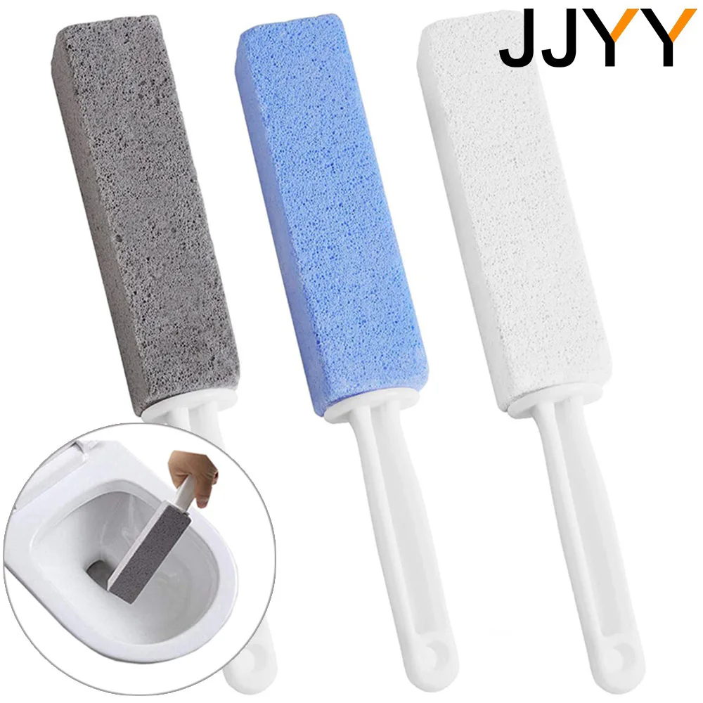 JJYY Pumice Cleaning Stone with Handle Toilet Bowl Ring Hard Water Ring Cleaner Stain Rust Grill Griddle Remover Cleaning Brush