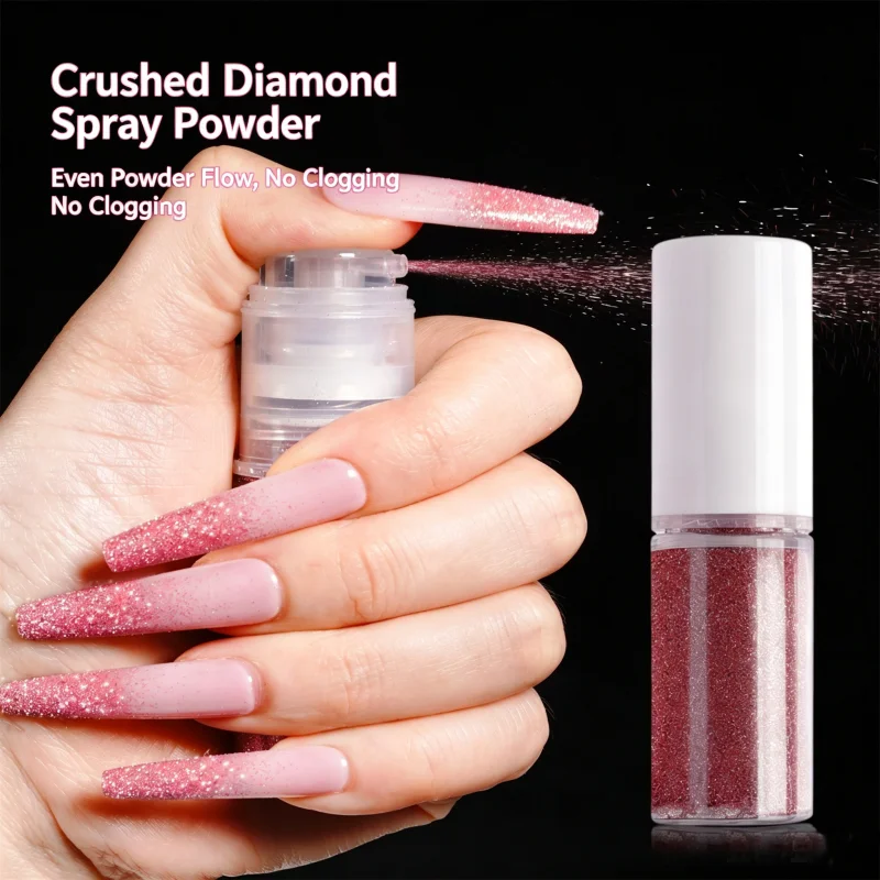 Nail Art Spray Powder – Gradient Diamond & Misty Neon Chrome Pigment, Holographic Glitter Shimmer,Intensifies Under Bright Light