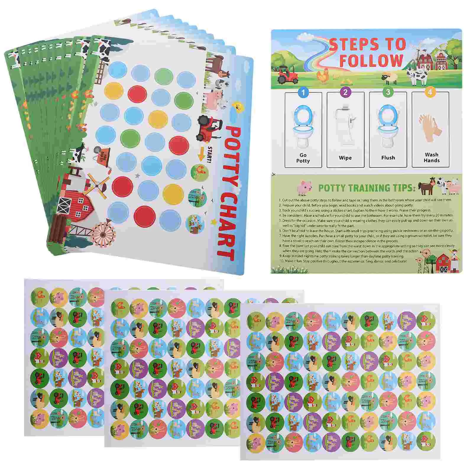 Potty Training Stickers for Kids Dinosaur Toilet Toddler Essentials Chart with