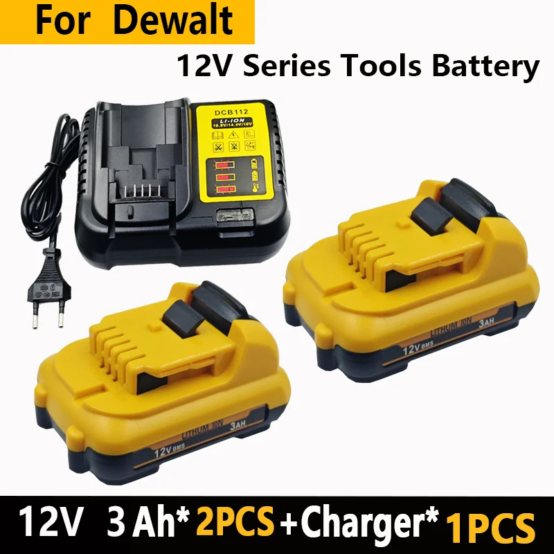for DW089LG 12V Laser Level battery for Dewalt DCB120 Lithium-ion Batteries 12V 3.0Ah Battery DCB125 DCB123 Power Tools Battery
