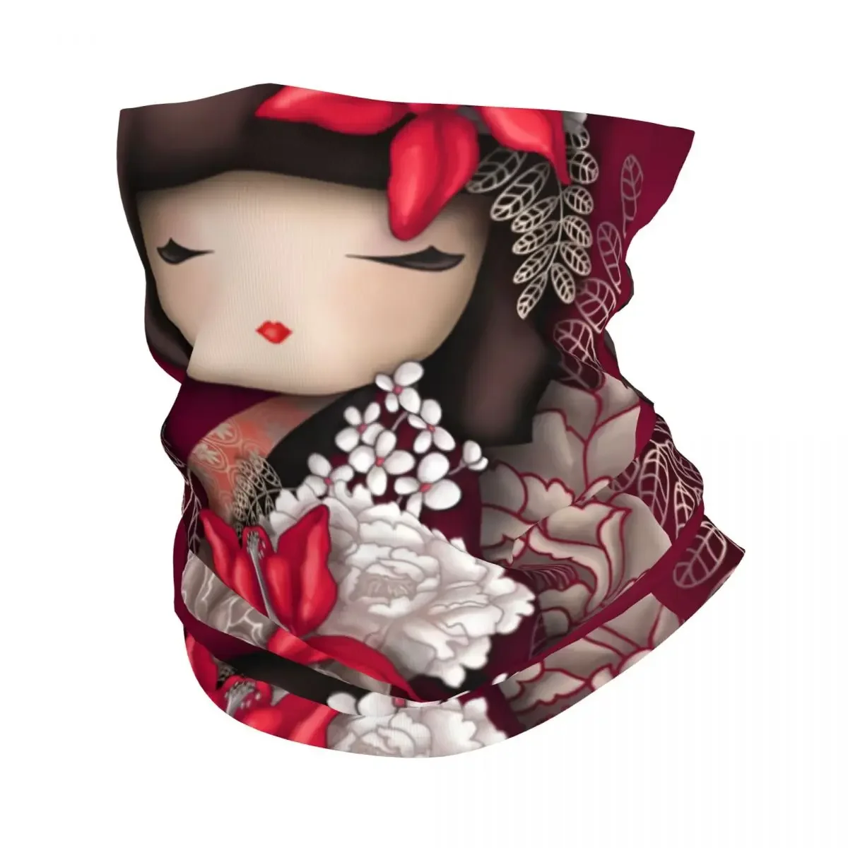 

Пользовательские японские девушки Сакура Кокоши кукла бандана шеи гетры для пеших прогулок бег для женщин и мужчин шарф повязка на голову теплая