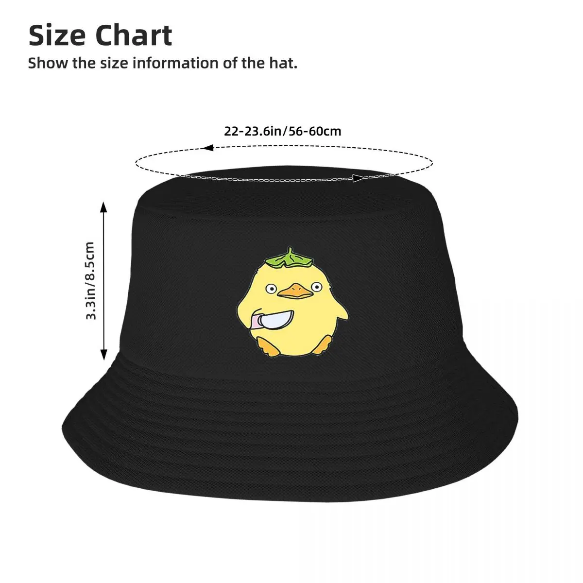 Knife Duck Studio Ghibli Bucket Hat Panama Hat Children Bob Hats Hip Hop Fisherman Hats Summer Beach Fishing Unisex Caps