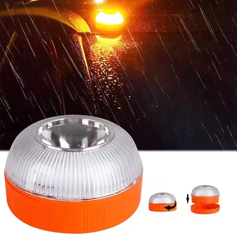 

Led Car Strobe Warning Light Portable Emergency Light Magnetic Induction Road Accident Light Safety Accessory Flashing Light