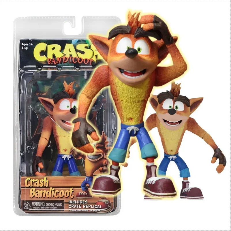 

В наличии: Фигурка NECA Game Crash Bandicoot Sane Trilogy, модель игрушки, украшение для книжной полки, подарок на день рождения для друзей.