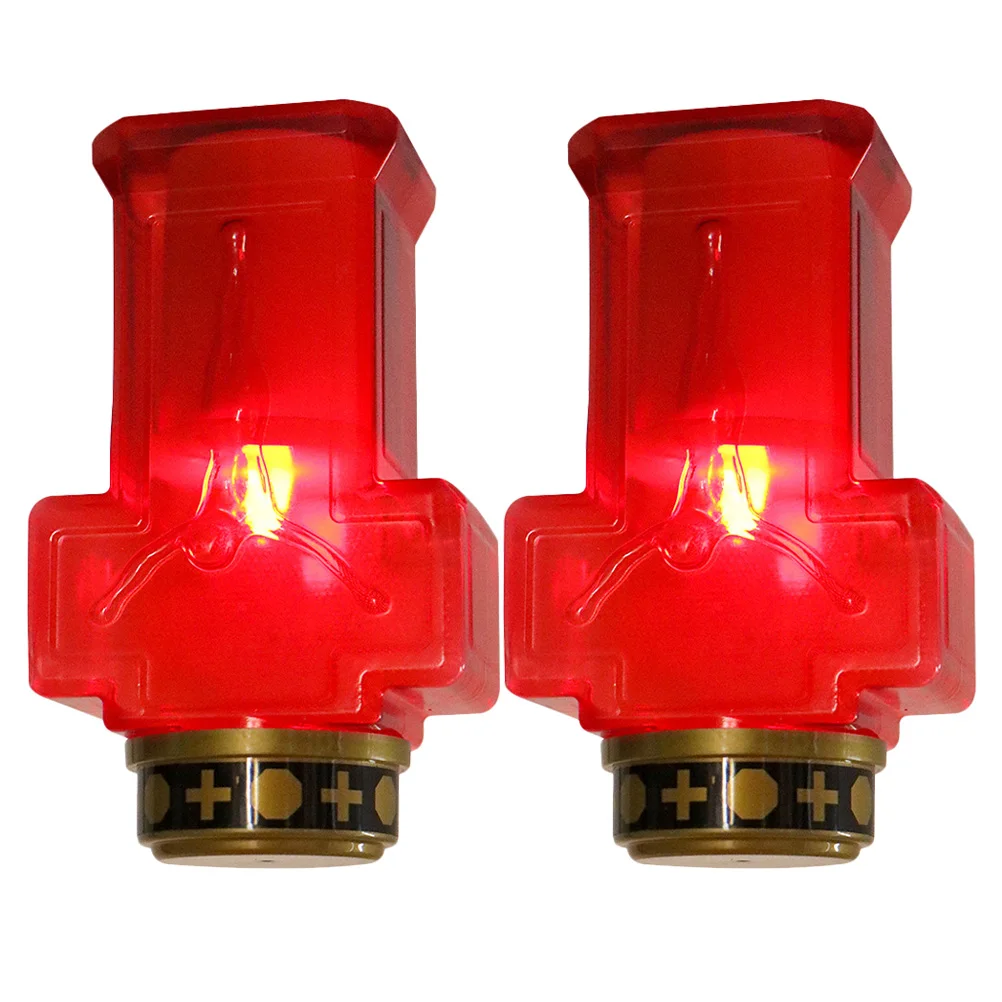 

2Pcs LED Flameless Candles Electronic with Jesus Cross Design for Religious Decoration Warm Light Decorative