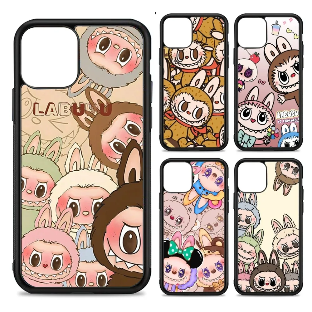 

Cute Cartoon Labubu Phone Case Silicone PC+TPU For For IPhone 11 12 13 14 15 16 Plus Pro Max Cover