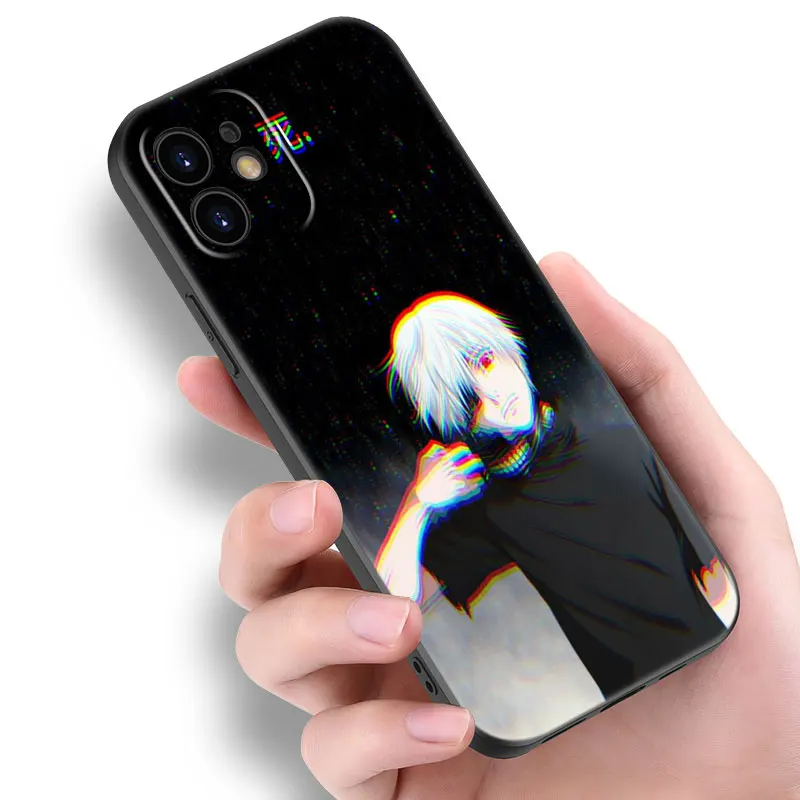 Tokyo ghoul Kaneki Ken Black Phone Case For Apple iPhone 14 12 13 Mini 11 Pro XR X XS MAX 6S 7 8 Plus 5S SE 2020 2022 Soft Cover