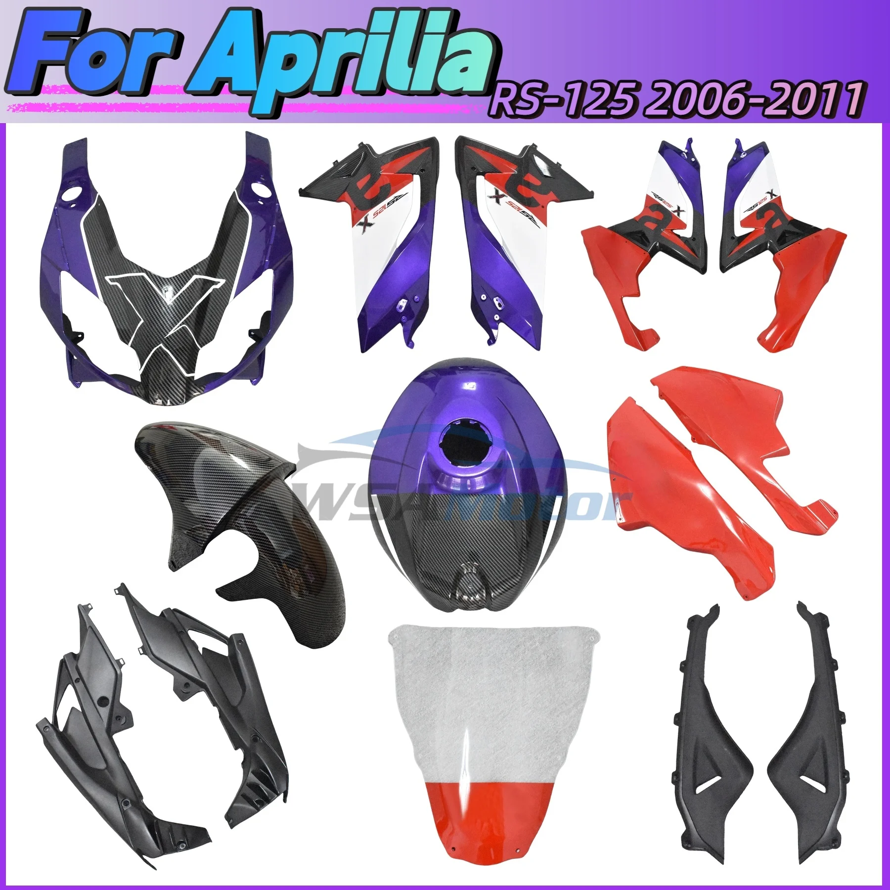 

For Aprilia RS4 125 50 2006 2007 2008 2009 2010 2011 Unpainted Fairing Components Bodywork Injection Molding Cowling Accessories