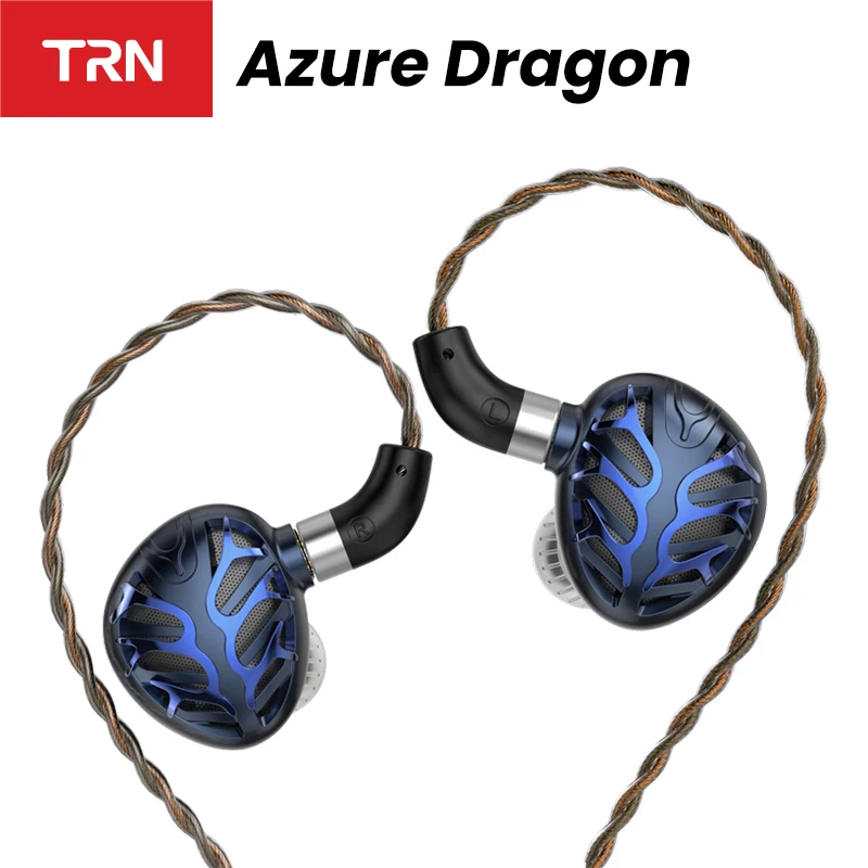 TRN Azure Dragon 14.6MM Planar In-ear Headphone with 2.5/3.5/4.4mm Plug 2Pin-S Detachable Cable