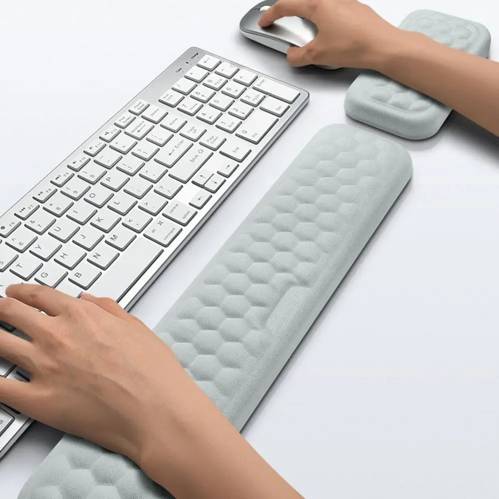 Memory Foam Wrist Rest Pad Non-Slip Comfortable Mouse Wrist Rest With Massage Texture Keyboard Arm Rest