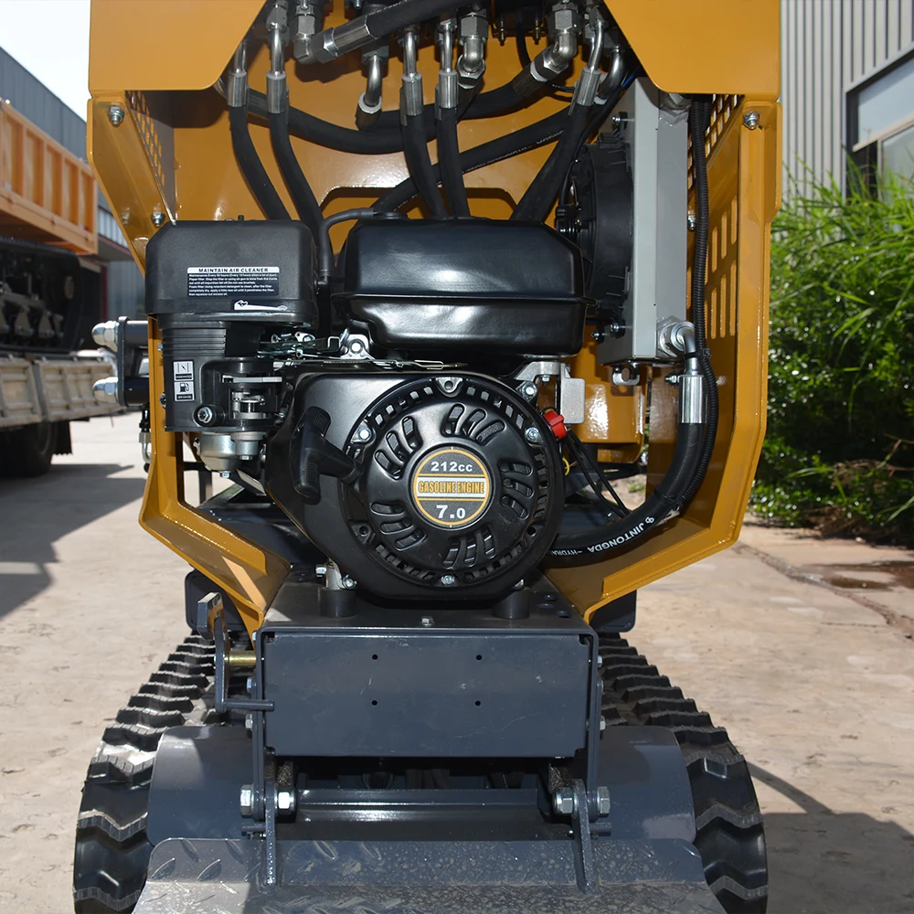 Custom CE Euro 5 500kg Tracked Mini Dumper Hydraulic Dump Truck for Construction Farm Landscaping and Material Transport view 2