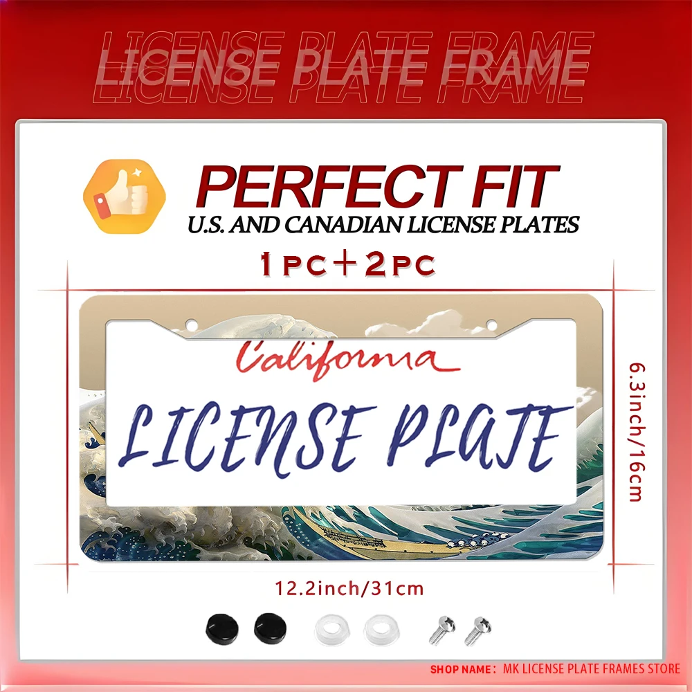 عباد الشمس الأصفر - ألومنيوم مطبوع 2 - إطار لوحة ترخيص مع مجموعة براغي: مبتكرة، ممتعة، هدية تزيين السيارة، 6 × 12 بوصة #1