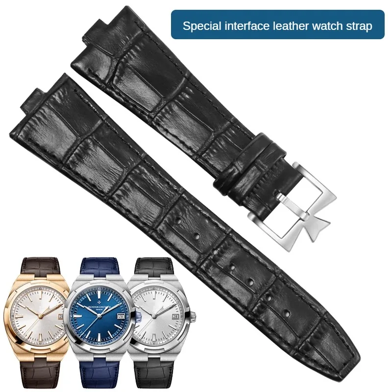 Genuine Leather Strap Substitute Horizon 47040/49150/49020 Series Butterfly Buckle Convex Interface Cowhide Watchband 25-8mm