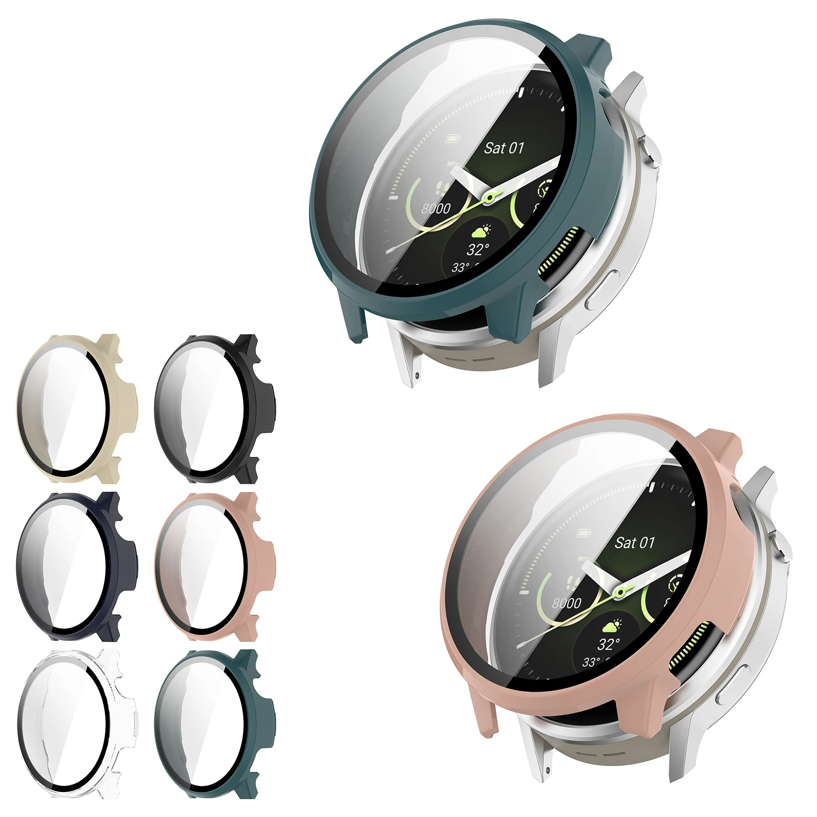

Защитный чехол из закаленного стекла, защитная пленка для экрана для Garmin Venu 4, 41 мм, 45 мм, полная защита, встроенный чехол для часов