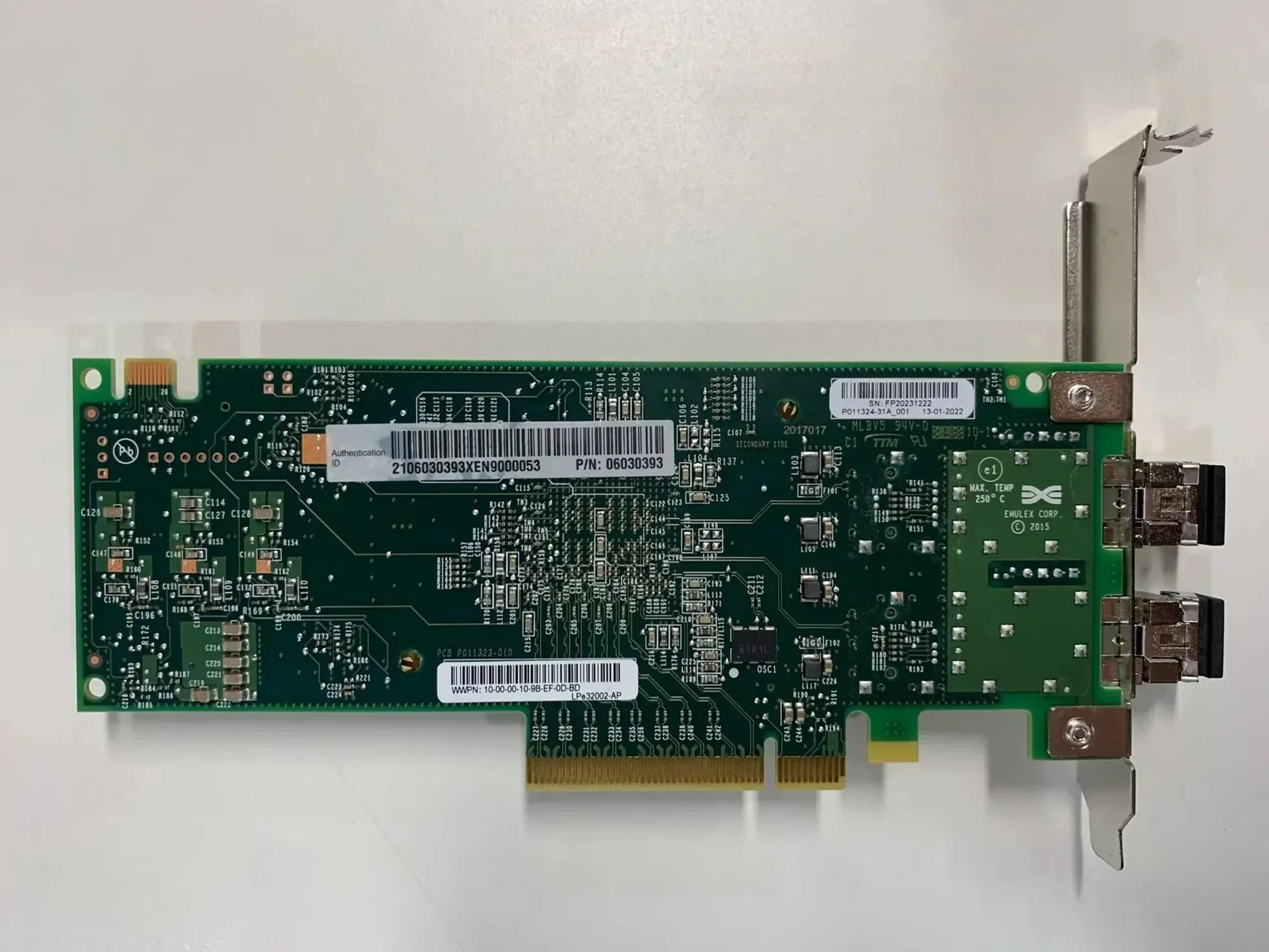 

EMULEX HBA 32GB Optic Channel 32G Dual Port LPE32002-AP 2-Port 32G Fibre Channel Tape Module 32g Fc Dual Port Hba