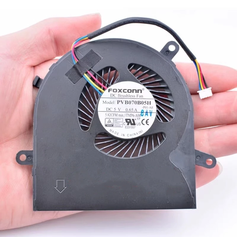 Free shipping laptop CPU fan suitable for Foxconn PVB070B05H PVB070B05H-P01-AE DC5V 0.65A 1TMP6-A00 01TMP6 1TMP6 brand new