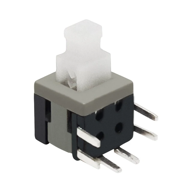 (2Pcs) 5.8*5.8MM Self-Locking Switch 90 Degree Bend Pin Horizontal 6Pin Side Insert Button Side Press Lock Switch 6P