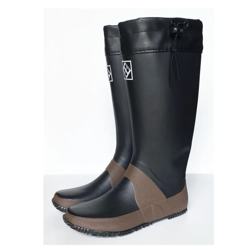 Men\'s Over-the-Knee Rain Boots Fishing Boots Latex, and Waterproof Platform - for Fishing, Bird Watching, and Car Washing