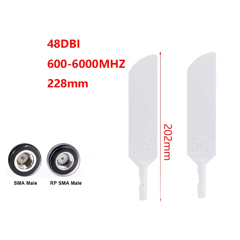 100% Original 5G 4G LTE SMA TS9 External Antenna For WIFI Modem Router CPE 48dBi Folding Signal Booster Wide Range 600~6000Mhz