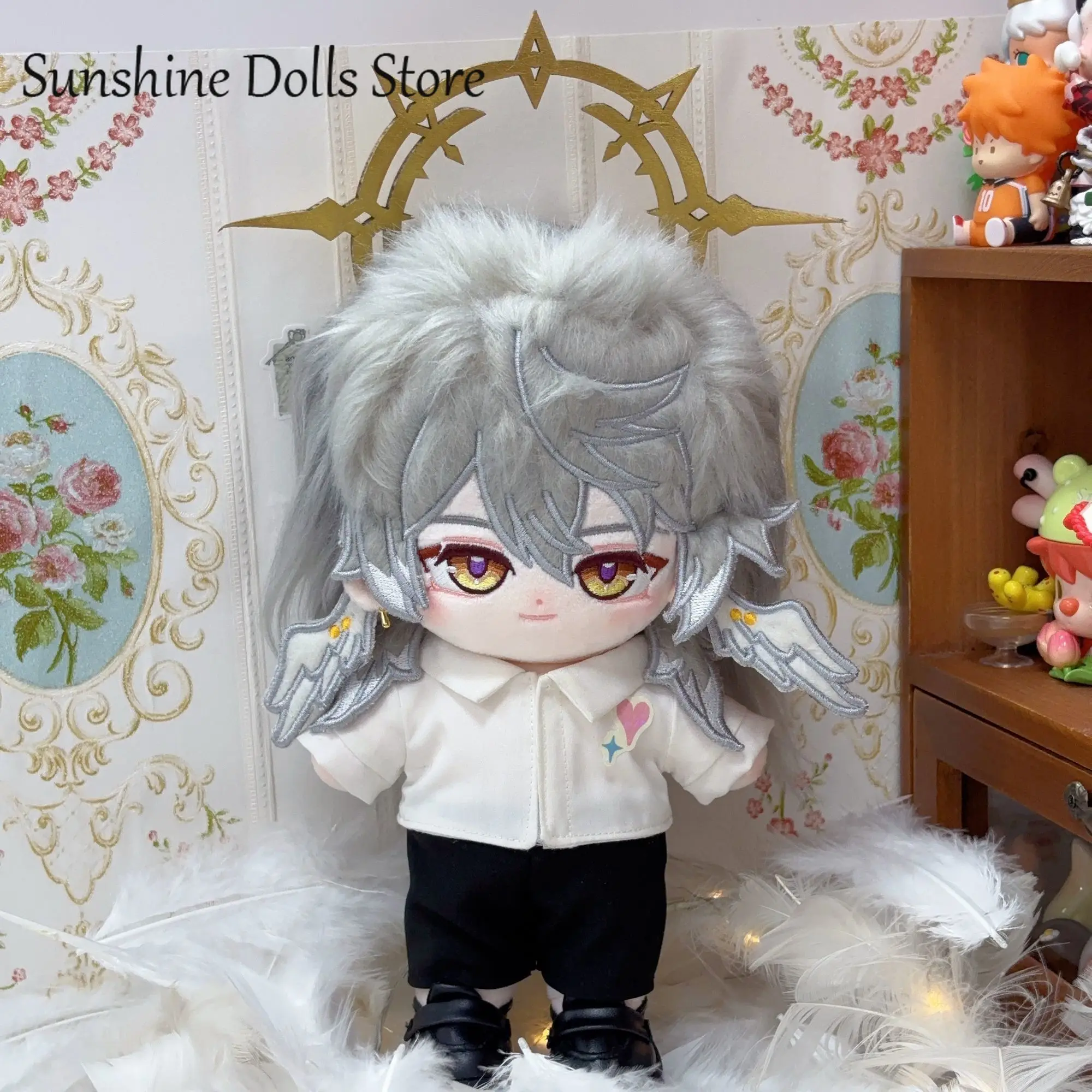 

20 см милый Honkai: Star Rail Sunday Красивая кавайная плюшевая кукла Хлопковые фигурки тела Аниме Одеваются плюшевые игрушки Подушка Рождественский подарок