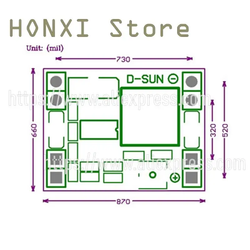 2PCS DC-DC power supply module 3 a step-down module ultra small volume 9-12V 24V to 5V output