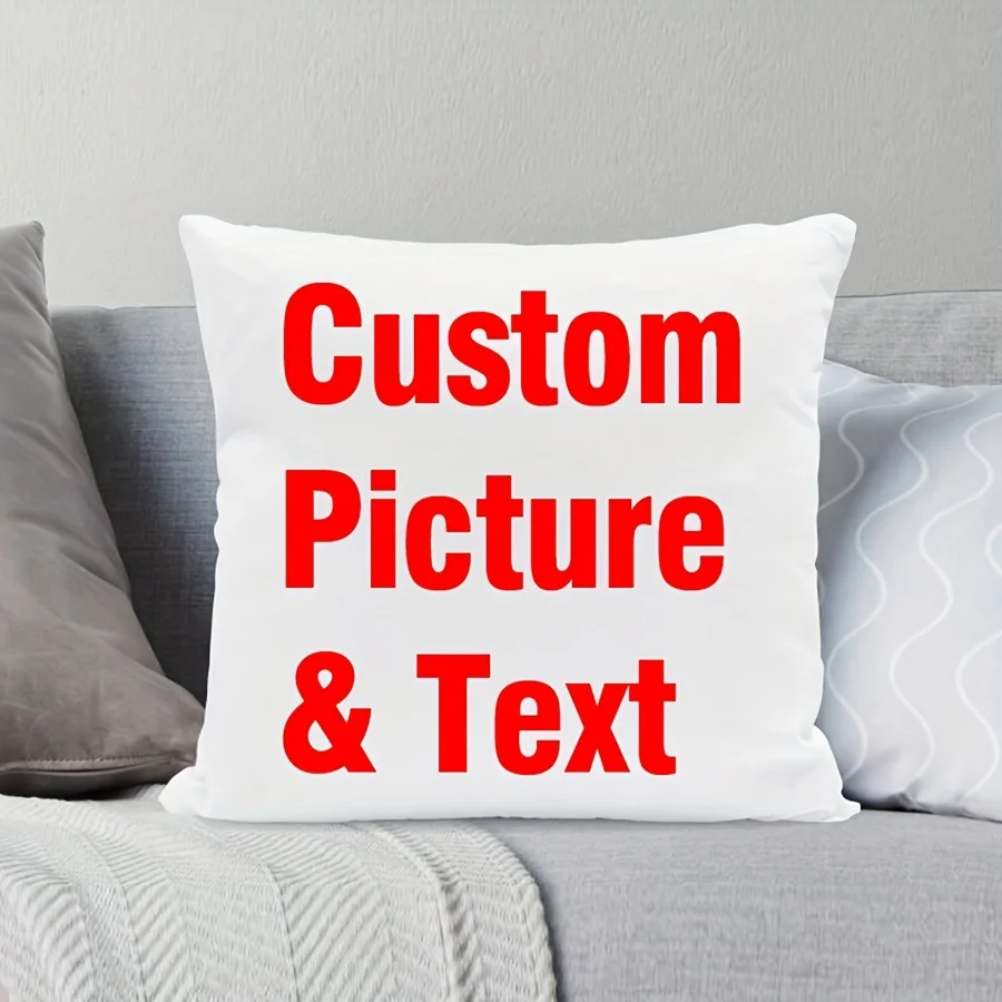 （Only pillowcases）1 customized photo printed cushion cover personalized double-sided photo upload (your own picture) zipper clos