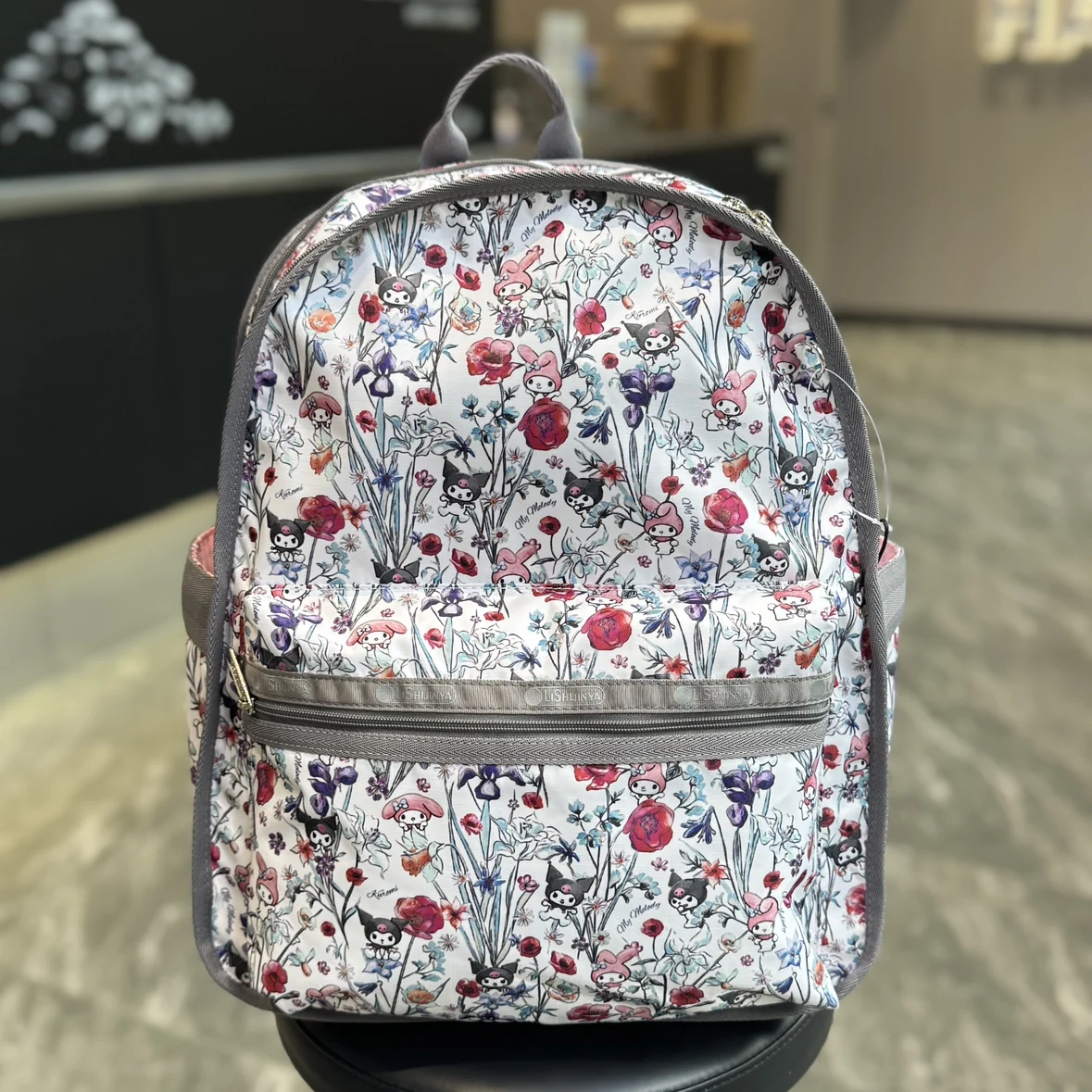 

Liijinya Casual Travel Women's Bapa Nylon Material Zipper Closure Plant Floral Print Vertical Square ape Large Size