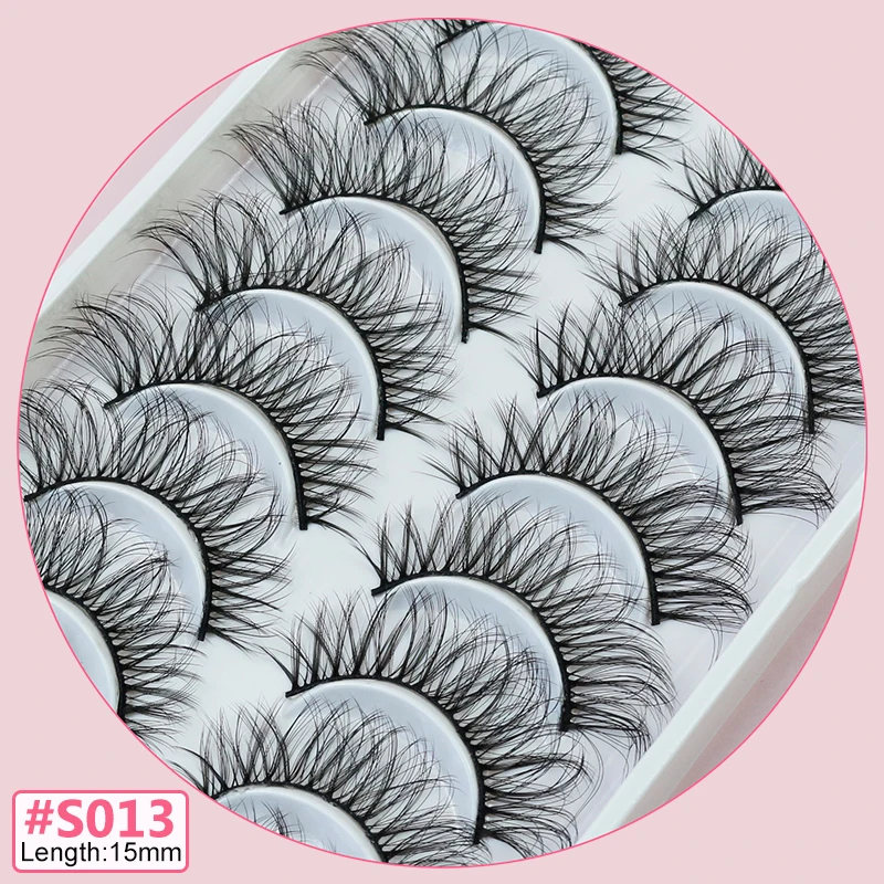 Abestyou Cils 5d Naturels Humain 10pair Fluffy Anime Mink Premade Volume Lashes Book Wholesale Beauty Maquillage Luxe Products