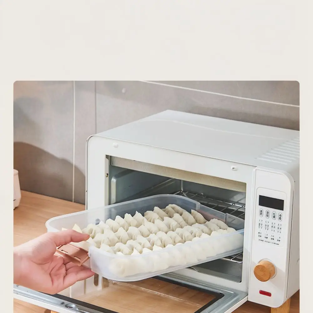 Dumpling Wonton Storage Container Box For Kitchen Refrigerator Stackable Food Organizer Plastic Tray Fresh Keeping Tool