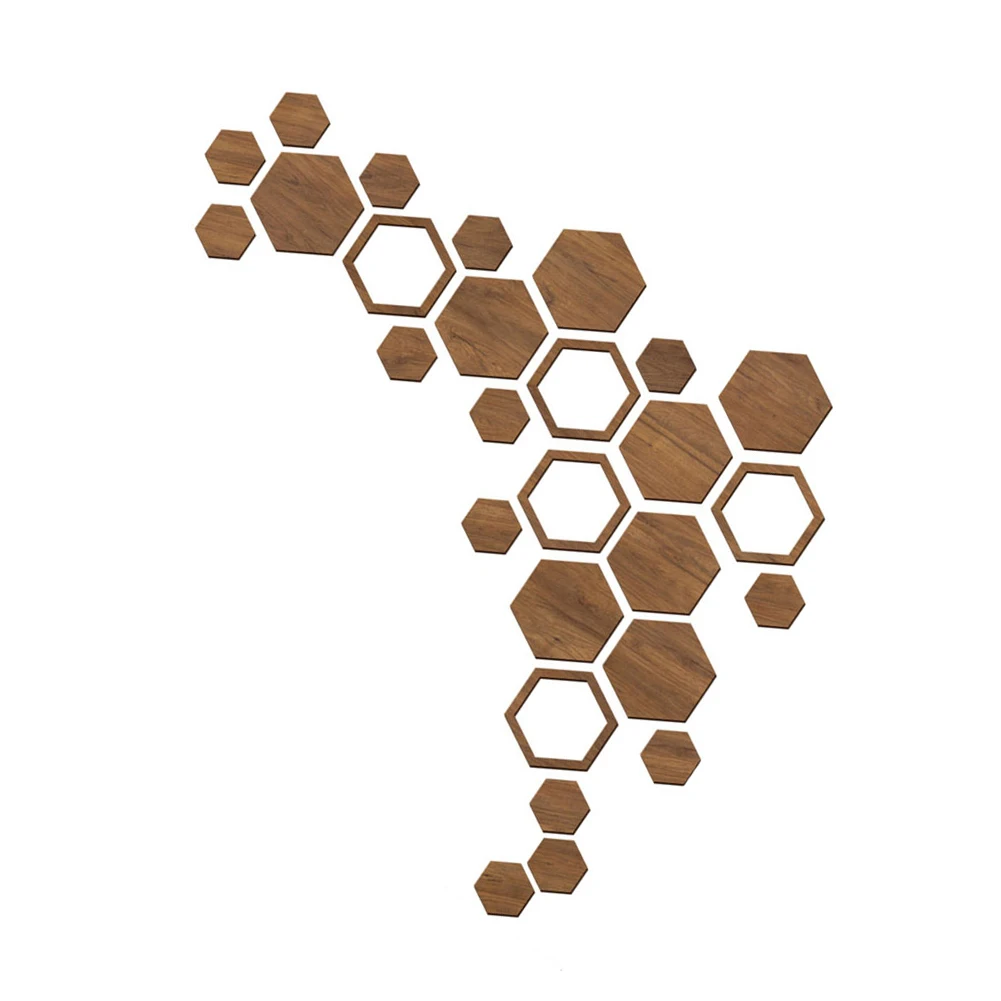 

For Home Decoration Removable Wall Sticker 3D Wall Decals 3D Hexagon Wall Panels Interior Design Creative DIY Combinations