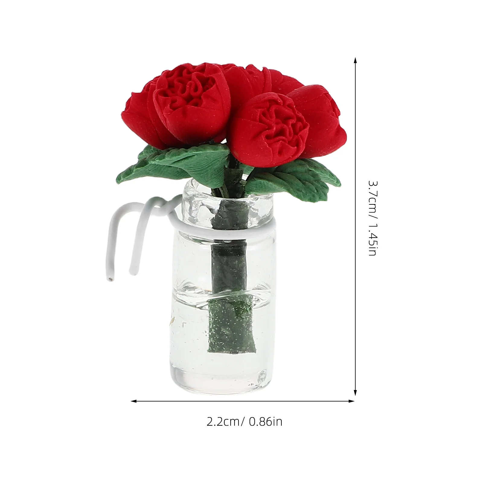 Picture 4: Car Interior Decoration Plastic Rose Vase Miniature Compact Dashboard Sculpture Car Interior Decoration Supply
