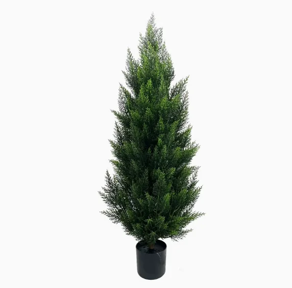 

2026 Simulated pine and cypress tree potted greenery floor decoration simulated tree ornament