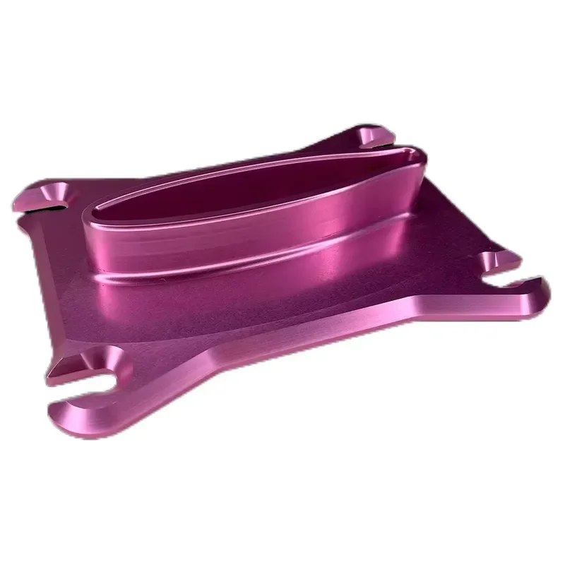 High Precision CNC Machined Red Anodized Aluminum Eccentric Mount Mast Plate Cedrus