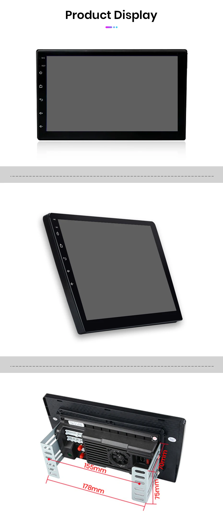 Junsun Universal Auto Radio Stereo Multimedia Video CarPlay Android Auto Intelligen systeme Für Ford Peugeot Citroen Fiat 7/9/10" – Detail 25