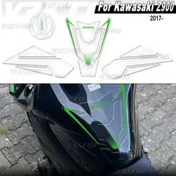 3D Resin Transparent Tank Pad Sticker Motorcycle Fuel Tank Protection Decal For Kawasaki Z900 Z 900 2017-2025 2024 2023 2022