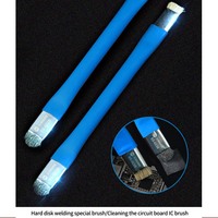 AS63 2Pcs Double Head Anti-Static ESD Safe Hard Brush for Phone Motherboard Circuit Board Cleaner Computer Keyboard Cleaning