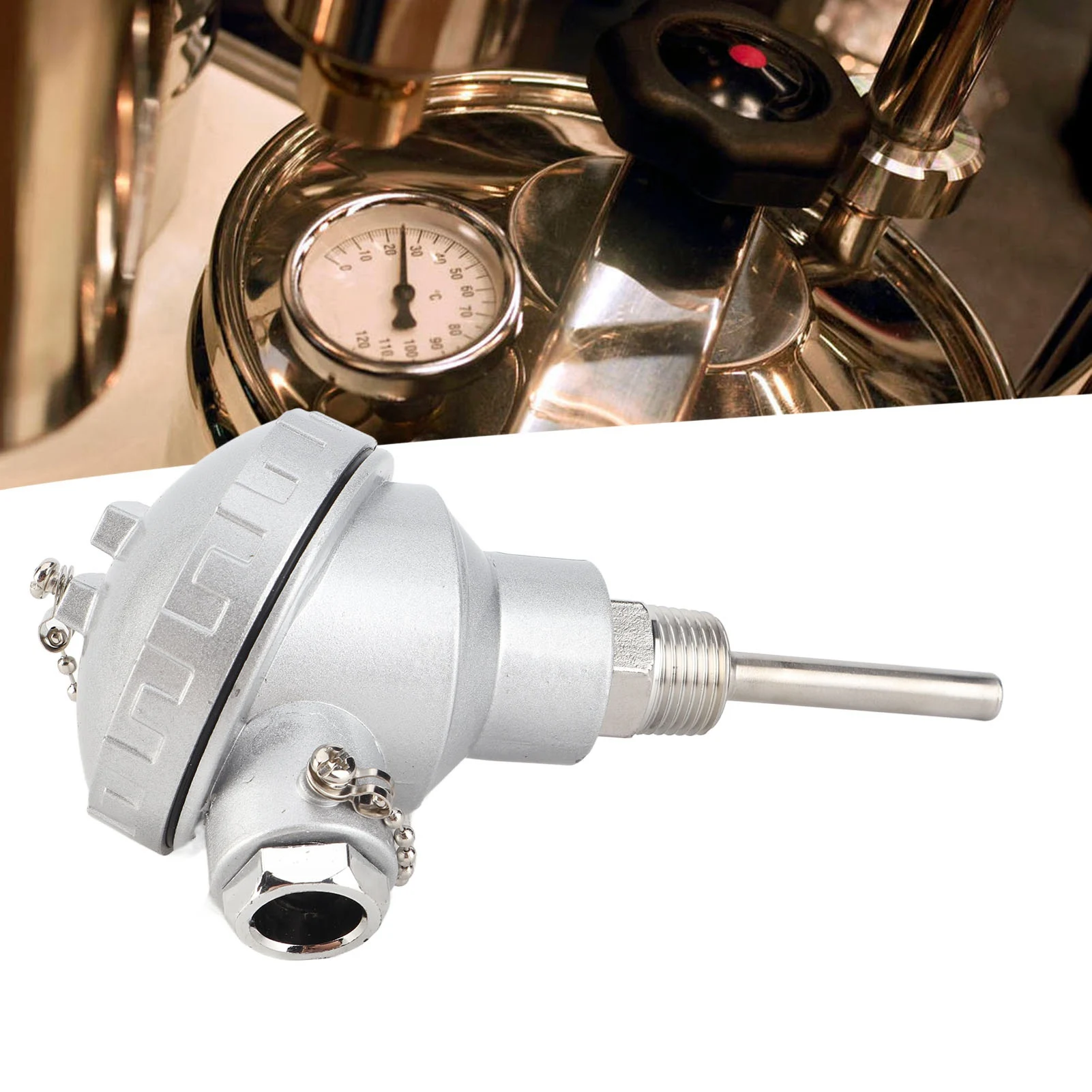 PT100 Temperature Sensor Probe  Temperature Sensor Anti-rust Efficient PT1/2'' for Temperature Controllers for Industry