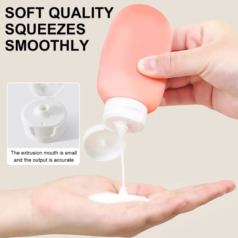 3 Pcs Practical Silicone Travel Bottles Set for Filling Small Bottles Empty Bottles Cosmetic Bottles Travel Shampoo Container