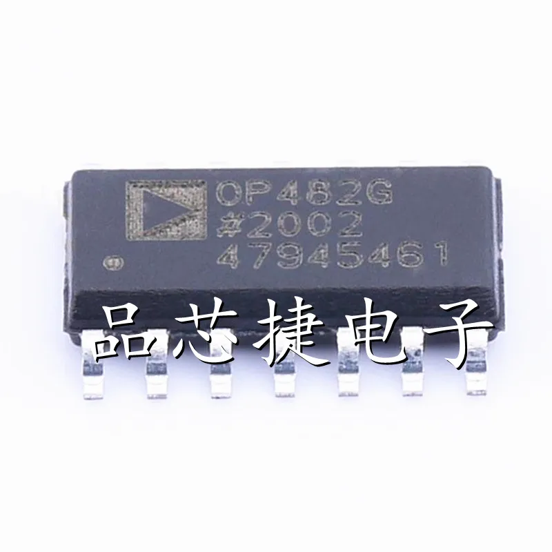 

5pcs/Lot OP482GSZ-REEL7 OP482GSZ Marking OP482G SOIC-14 Dual Low Power, High Speed JFET Operational Amplifiers