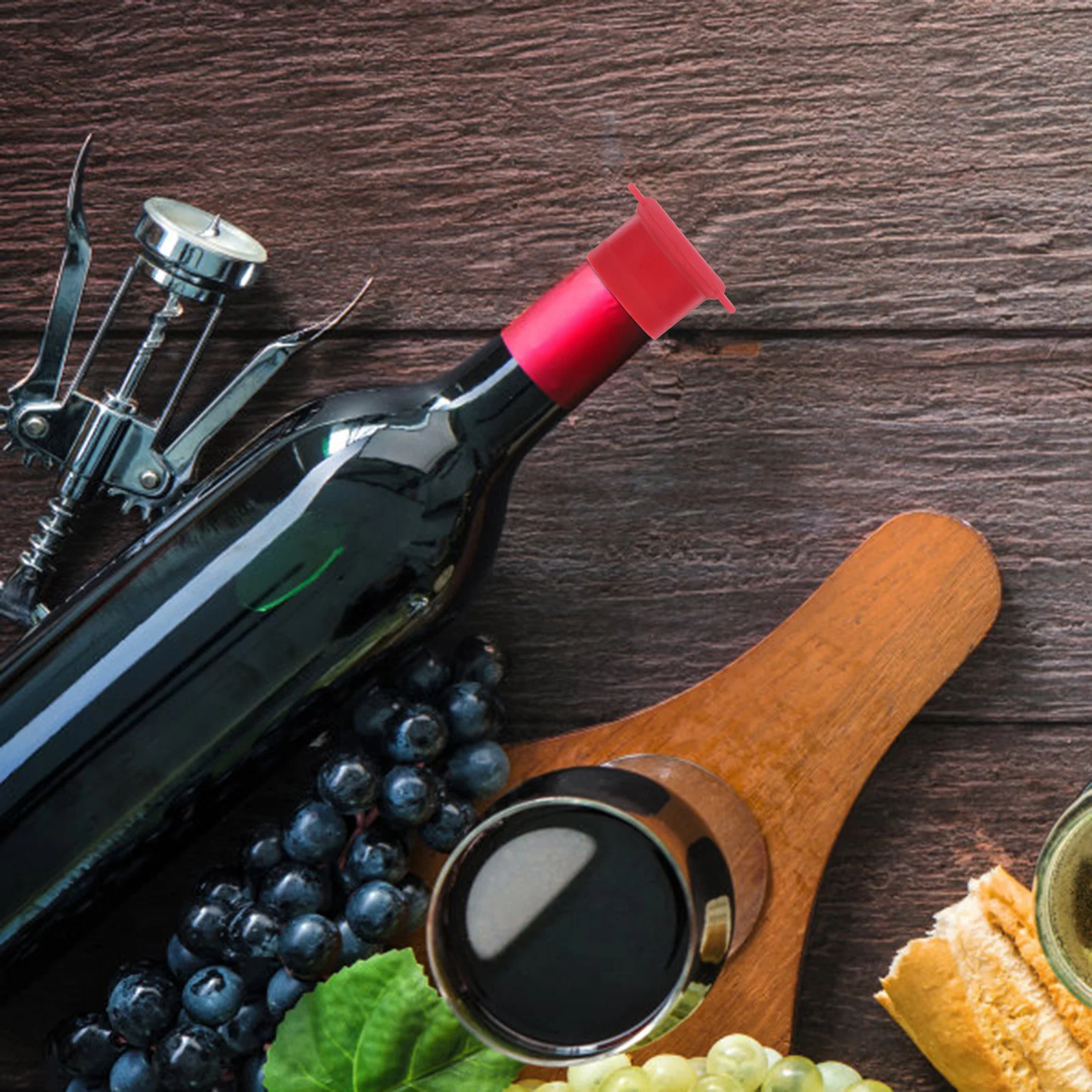 

Silicone Large Red Fresh-Keeping Bottle Cap Creative Candy Color Reusable Wine Stopper Beer Bottle Cap for Picnic Outdoor