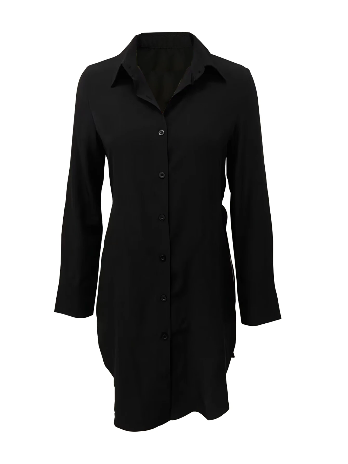 18155European and American women's fashion casual sexy street cute slit shirt